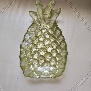 Green Glass Pineapple Art Piece